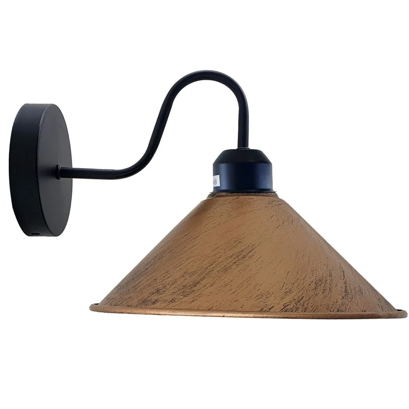Vintage Wandlampe Industrial Design, Metallschirm für Loft~ 3334