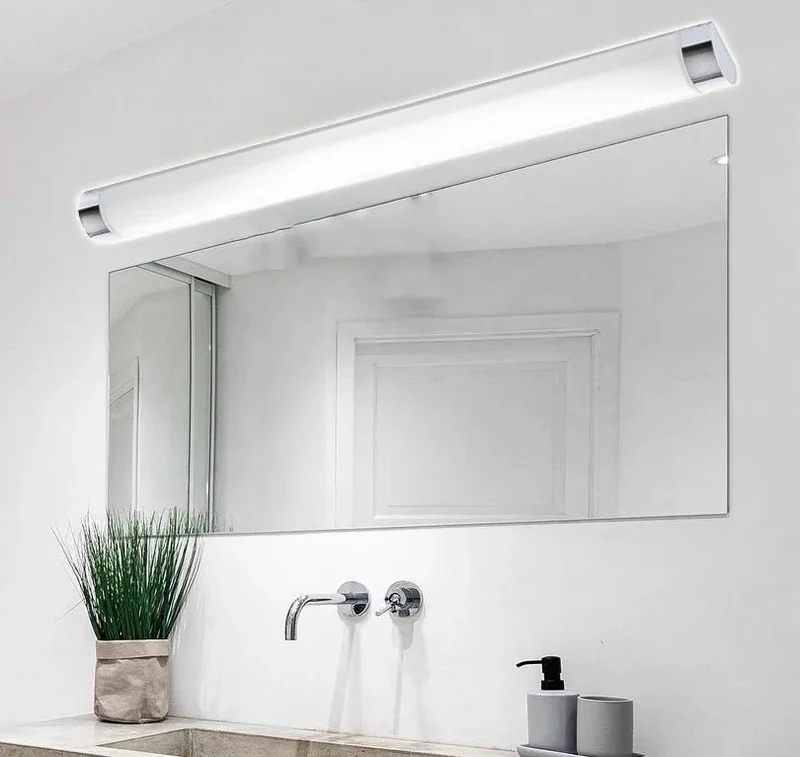 LED Badlampe 91,5 cm IP44 – Spiegelleuchte 1600 lm 4000K – Bad- & Feuchtraum-Wandleuchte Chrom/Weiß
