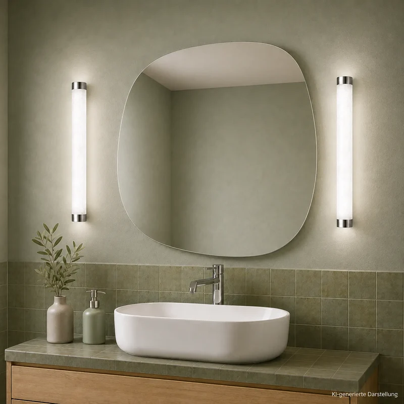 LED Badezimmerlampe 61,5 cm IP44 – Spiegelleuchte Kristalloptik 1200 lm 4000K – Bad Wandleuchte