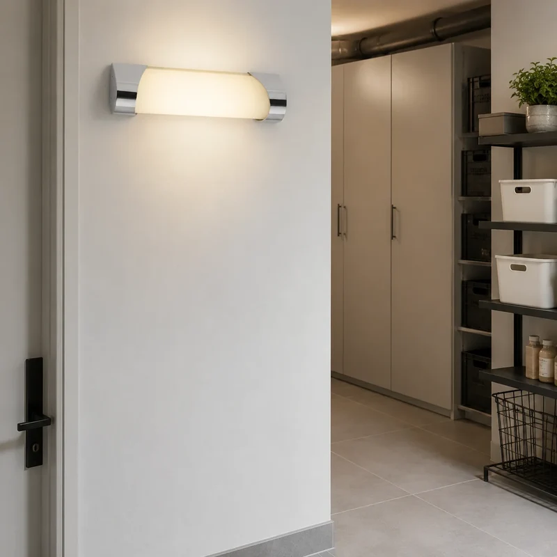 LED Bad Wandleuchte Spiegelleuchte 25 cm Chrom – Milchglas – 5,5W 450 lm – IP23 – SPLASH