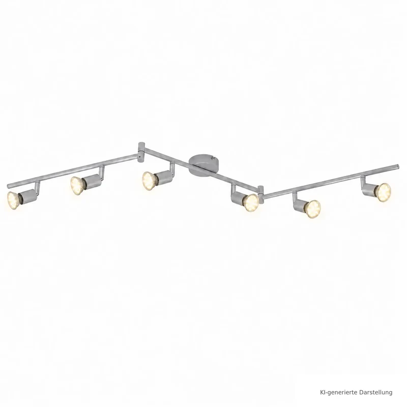 Briloner PICCO LED Deckenstrahler 6-flammig titanfarbig – schwenkbar, inkl. 6× GU10 LED