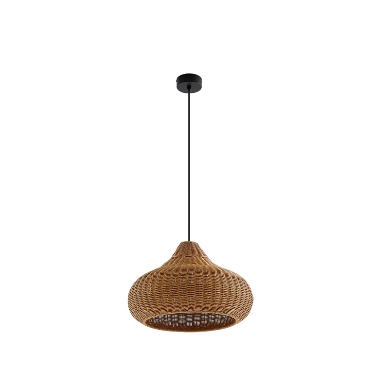 B-Ware Lucande Außenhängelampe Hängeleuchte Taniola Rattanlampe beige IP44 Lampe Spot