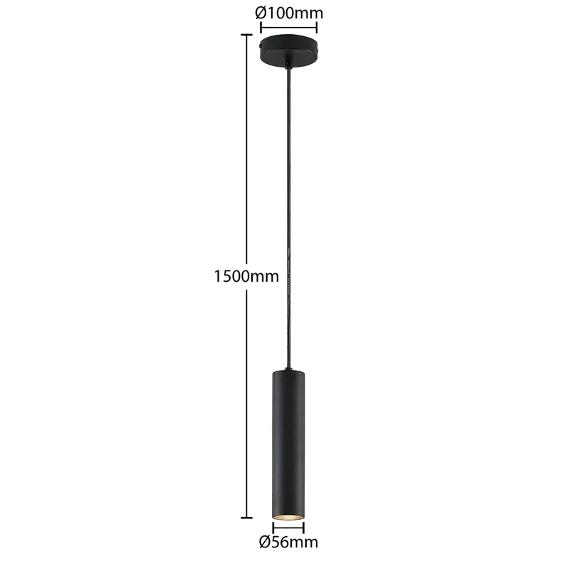 B-Ware Prios Hängelampe Neliyah LED Pendelleuchte dimmbar schwarz Aluminium 25cm Höhe