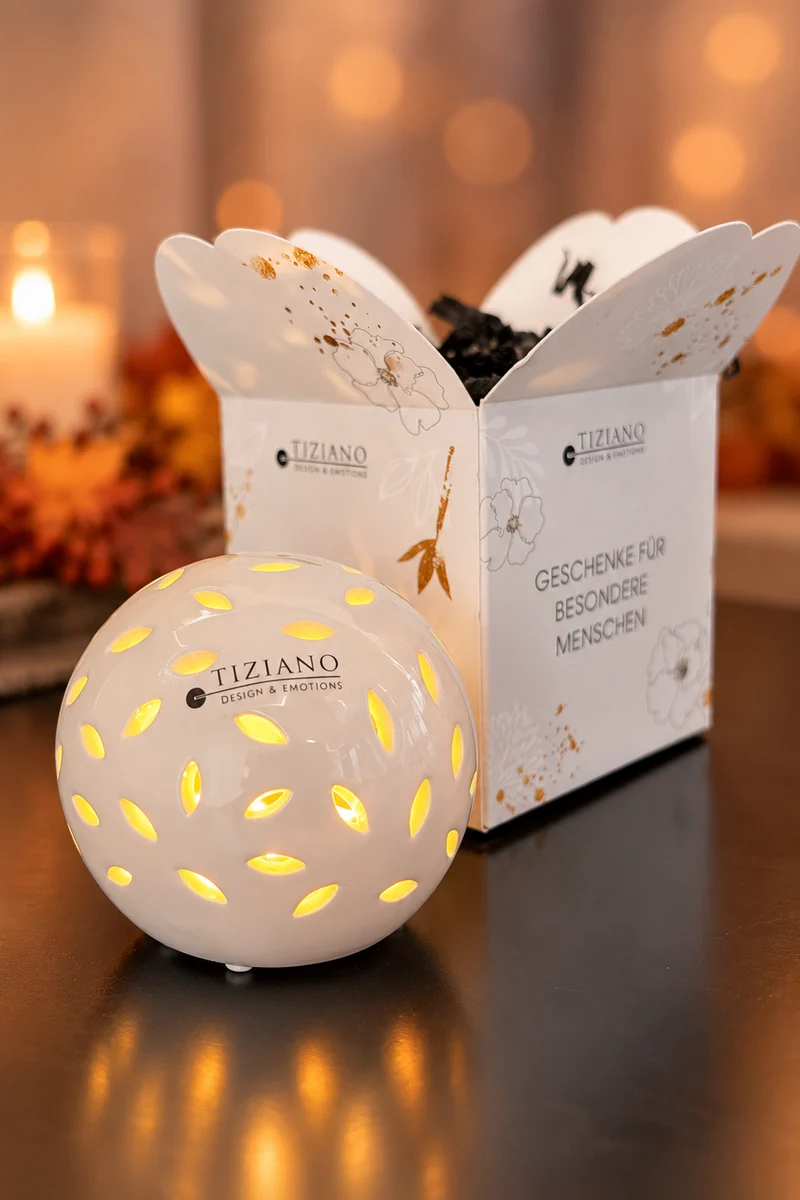 Würfelbox Für Dich mit Lichtkugel Villari 8cm