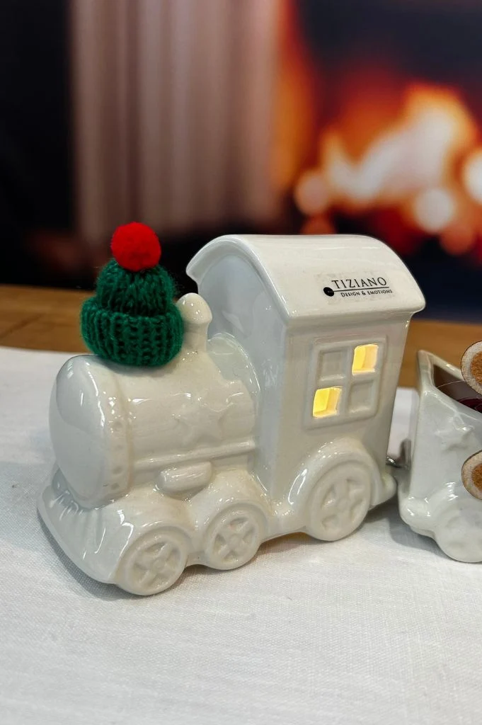 Dekoset Zug Lukas LED 3-teilig mit Lebkuchenmännchen