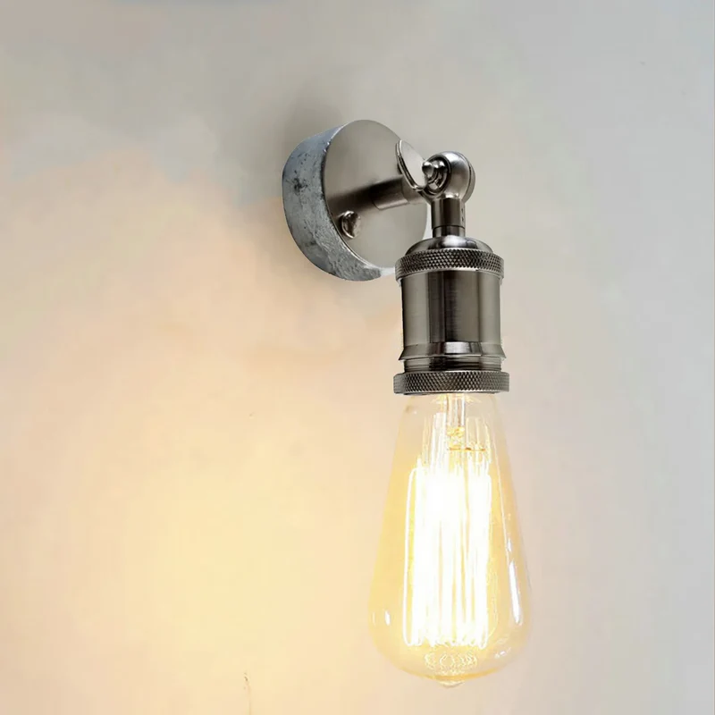 Deckenleuchte aus verzinktem Rohr Fassung Metall Lampe Leuchte ~3214