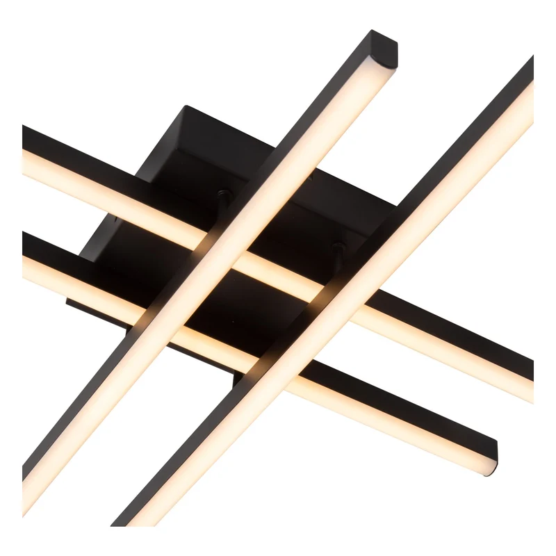 LED-Deckenleuchte Novak dimmbar CCT Schwarz 80cm