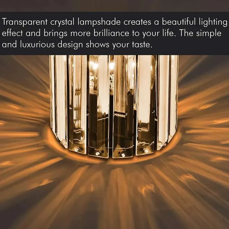 Kristall Deckenleuchte Glas E27 Luxus Glamour Design ~3292