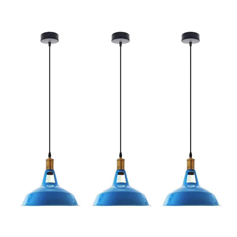 LEDSone 3 Stück Vintage Retro Pendelleuchte Deckenleuchte E27 ~ 3284
