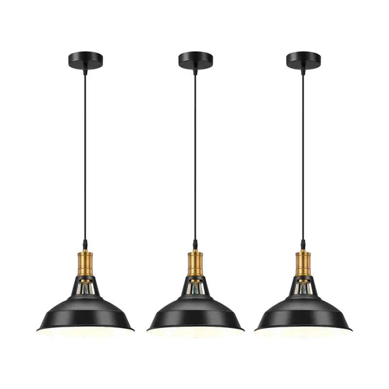 LEDSone 3 Stück Vintage Retro Pendelleuchte Deckenleuchte E27 ~ 3284
