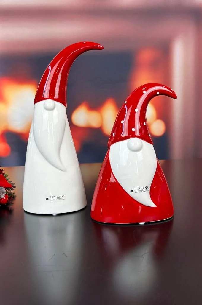 Deko Santa Alberto rot/creme-weiß
