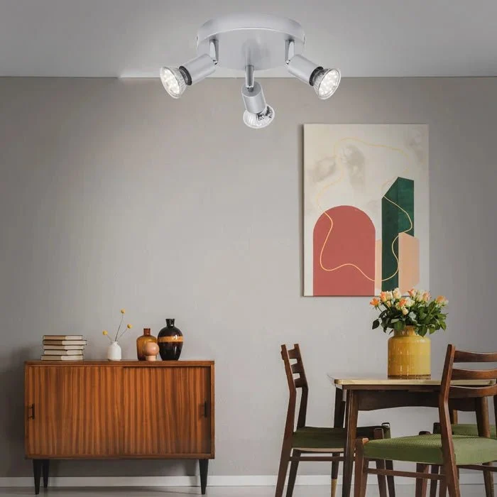 Briloner PICCO LED Deckenstrahler 3-flammig titanfarben – schwenkbar, GU10, warmweiß
