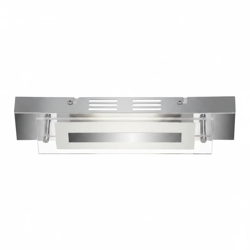 LED Wandlampe Chrom 30 cm mit Glas – moderne Wandleuchte warmweiß 500 lm