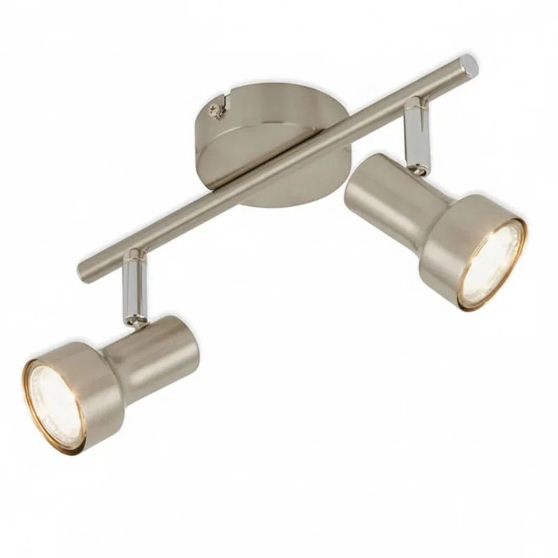 Briloner SUB LED-Deckenstrahler 2-flammig – GU10, schwenkbar, Matt-Nickel