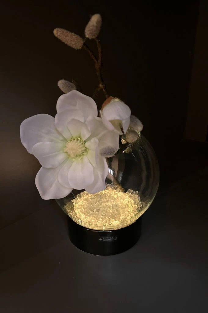 Dekoset LED Ovaro mit Vase Luminara schwarz