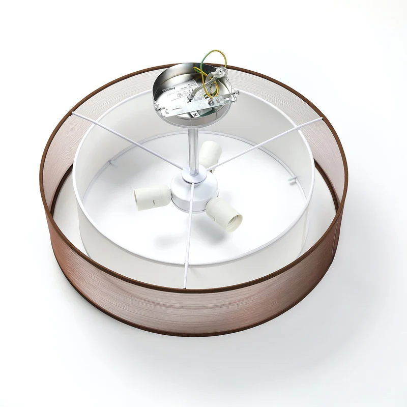 B-Ware Lindby Deckenleuchte Deckenlampe Pikka Textil braun E27 Wohnzimmer Beleuchtung