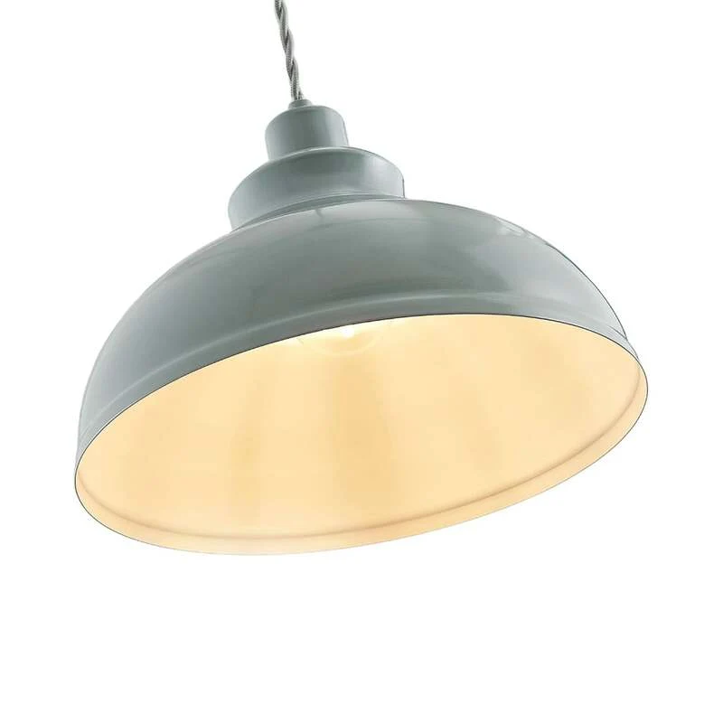 B-Ware Lindby Pendelleuchte Hängeleuchte Albertine LED Lampe dimmbar hellblau Ø29cm