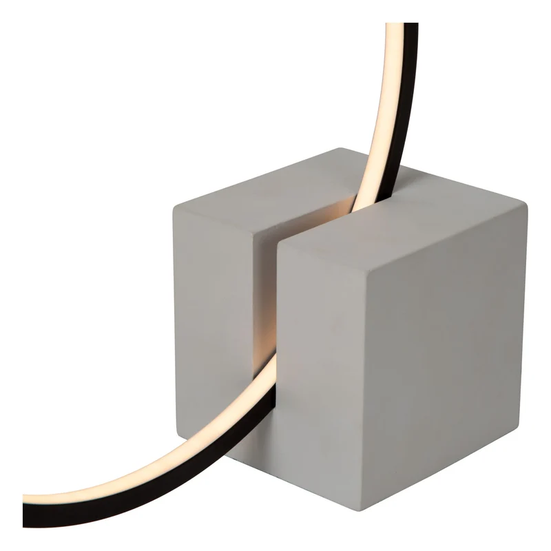 LED-Tischleuchte Cirkelis mit Touchdimmer Schwarz 32cm