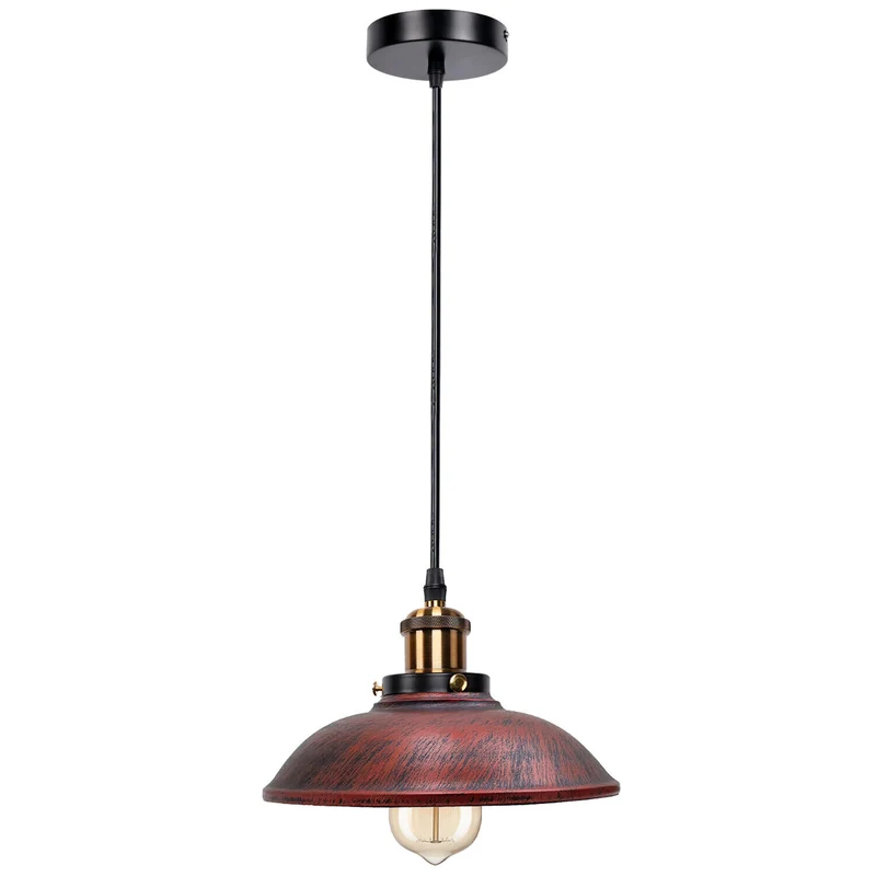 Retro Coolie Pendelleuchte Patina Antik E27 | Industrie Esstischlampe Ø24cm ~3314