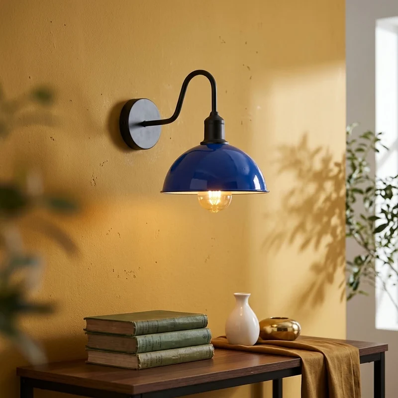 Vintage Farmhouse Wandleuchte – Industrie Barn Light Innen | Ø21 cm | E27 ~3313