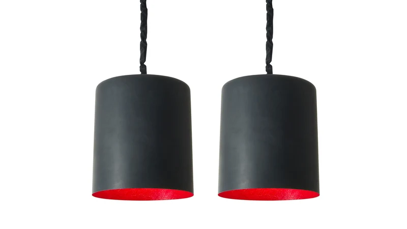 Set 2 Bin Lavagna Suspension Lampe