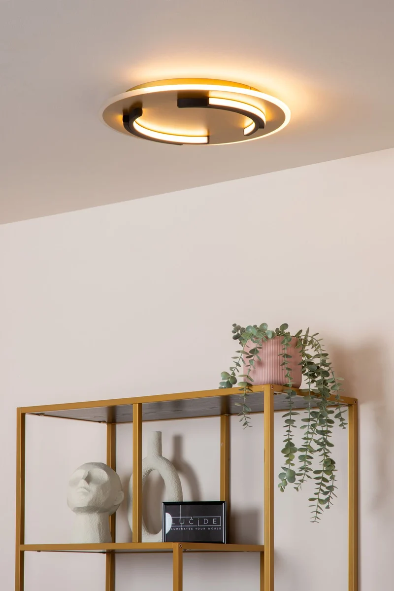 LED-Deckenleuchte Andreas rund Messing 39,6cm