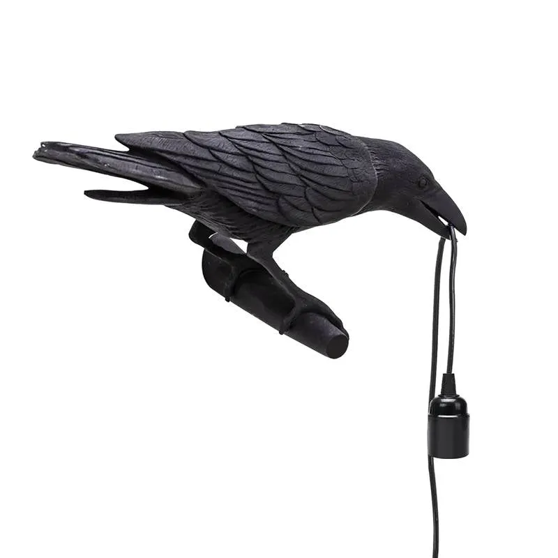 LEDSONE Raven Wandleuchte Rabe Wandlampe Schwarz E27 ~3273