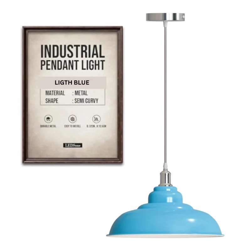 LEDSone Pendelleuchten-Set Retro Metall E27 Ø32cm ~3280