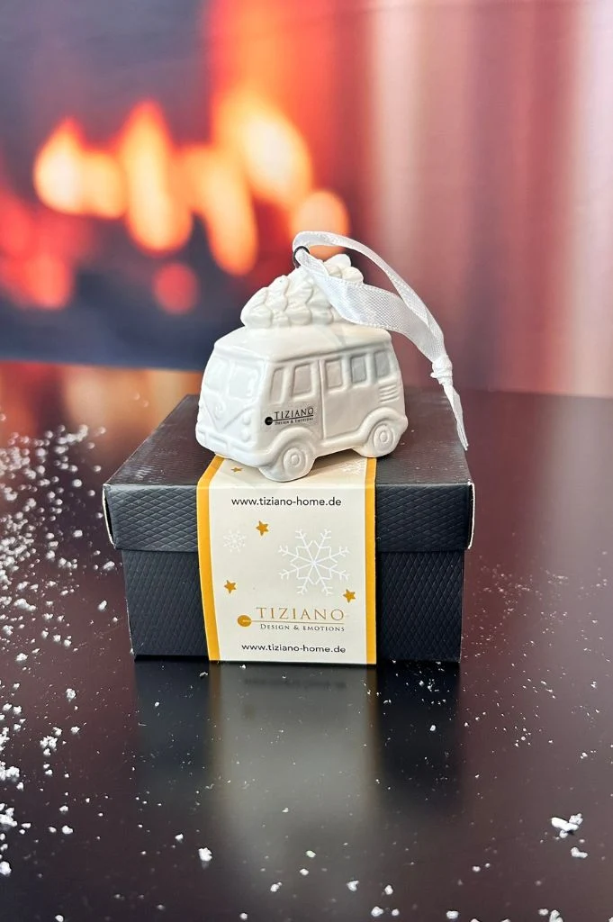 3er Set Bus Caso mit Baum creme-weiß in Geschenkkartons