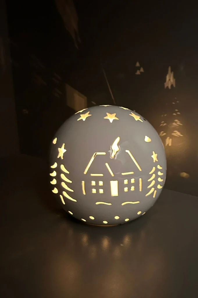 Deko Lichtkugel Rivello LED Schneelandschaft