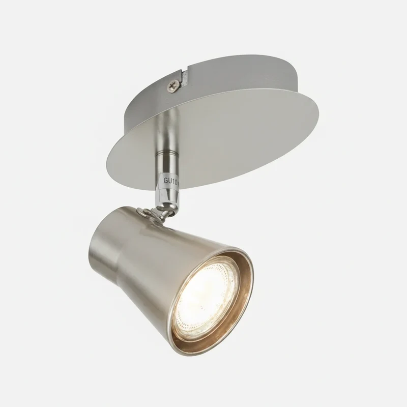 LED Strahler FOUR nickel-matt – schwenkbarer Deckenspot inkl. GU10, 230V
