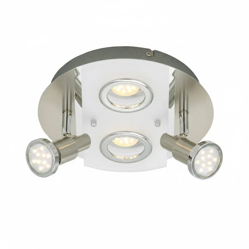 Briloner RIPOSO LED-Deckenleuchte 4-flammig – Matt-Nickel