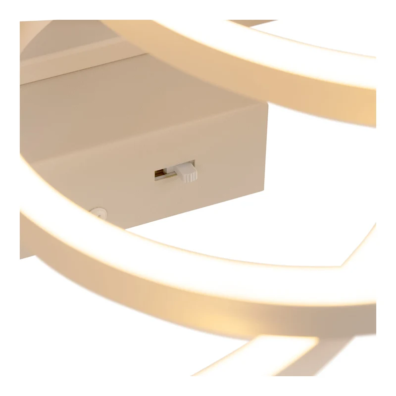 LED-Deckenleuchte Nicola CCT 90x170cm Taupe