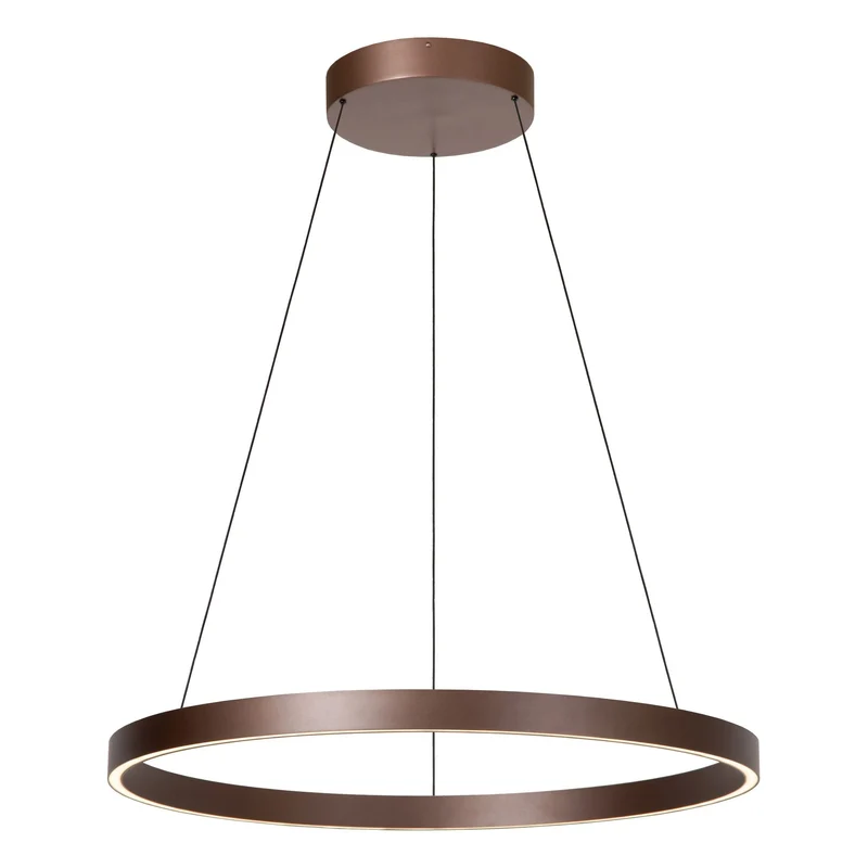 LED-Pendelleuchte Liane 2-flammig CCT dimmbar Ø 80cm Rostfarben