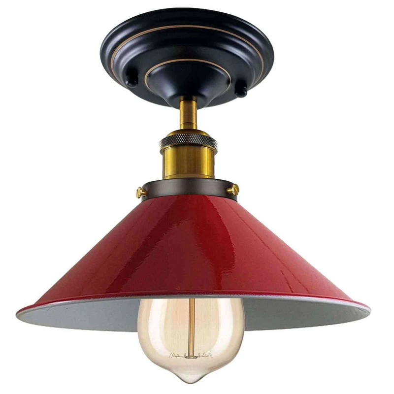 Deckenleuchte Gold Matt – Vintage Industrie Deckenlampe | E27 ~3311