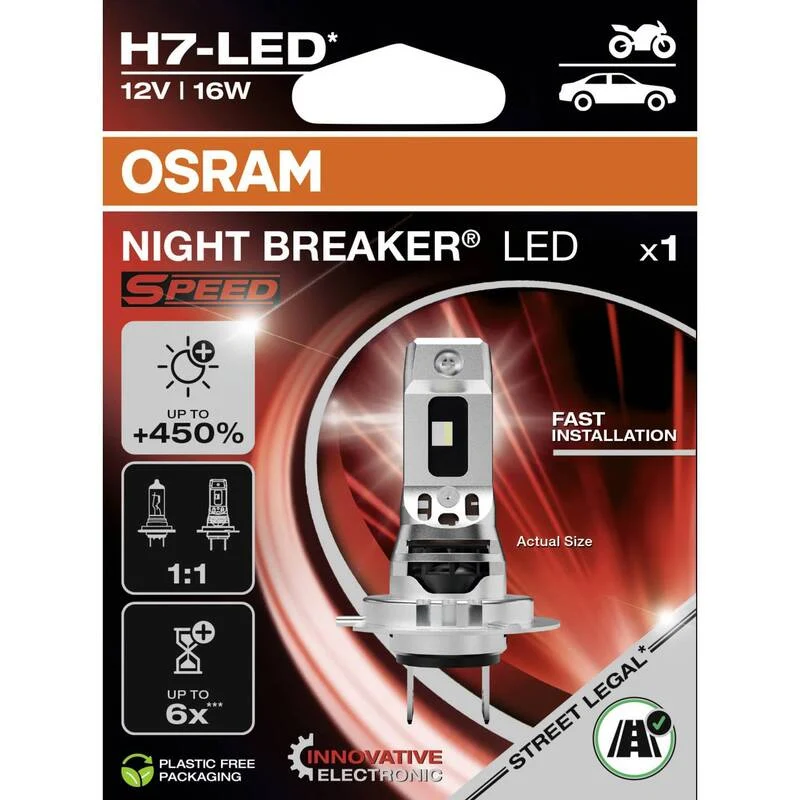 B-Ware OSRAM LED Leuchtmittel NIGHT BREAKER H7 16W 12V Lampe Lichtmittel Auto Zubehör
