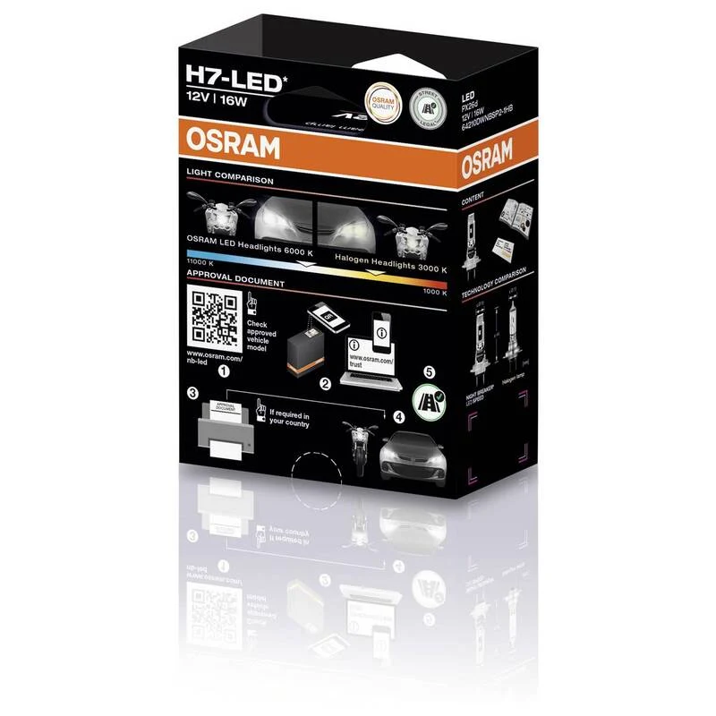 B-Ware OSRAM LED Leuchtmittel NIGHT BREAKER H7 16W 12V Lampe Lichtmittel Auto Zubehör