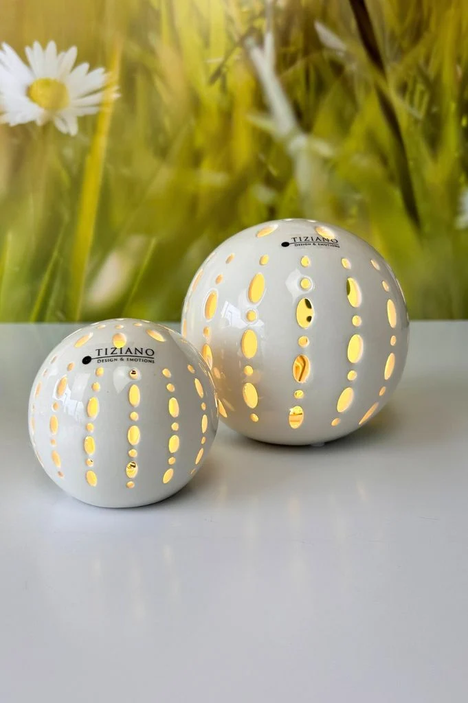 Lichtkugel Burano LED creme-weiß