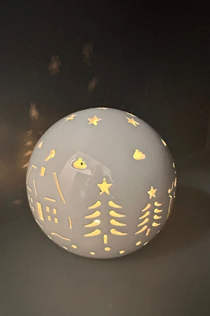 Deko Lichtkugel Rivello LED Landschaft creme-weiß