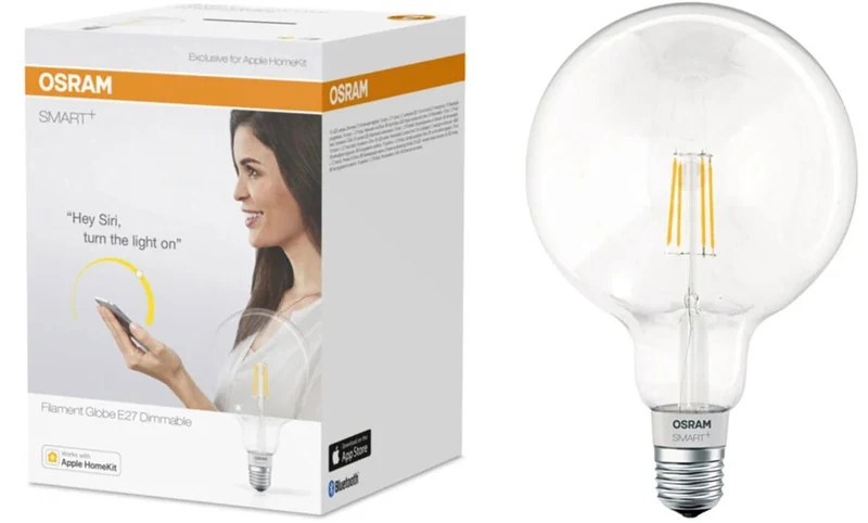 Osram Smart+ Filament Globe E27 5.5W dimmbar für Apple – Klar