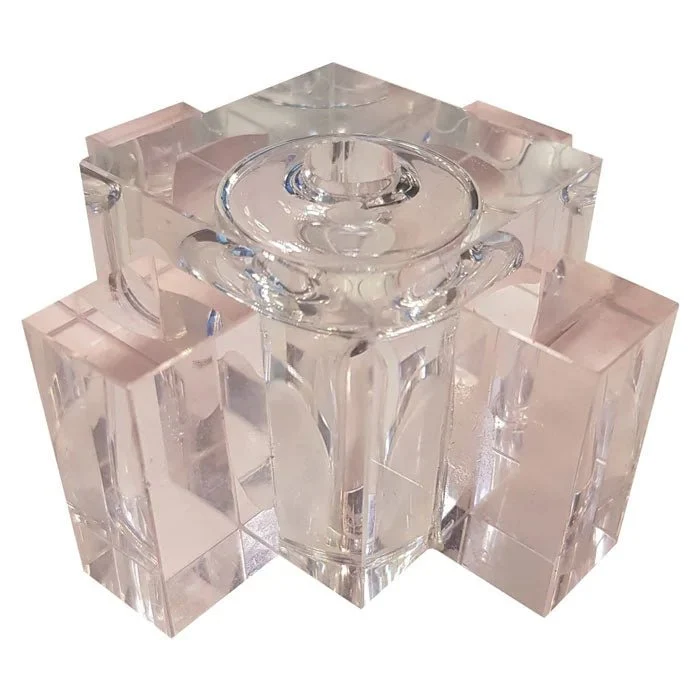 Ersatzglas G4 Würfel – klares Lampenglas mit rosa Akzenten