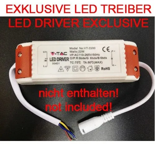 LED Panel 22W rund 22 cm – 6000K kaltweiß, 1980 lm, ohne Treiber