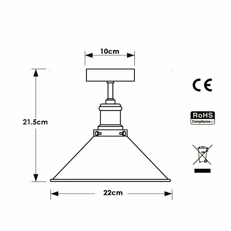 Grüne Messing LED Deckenleuchte Ø 22cm | E27 Fassung~2980