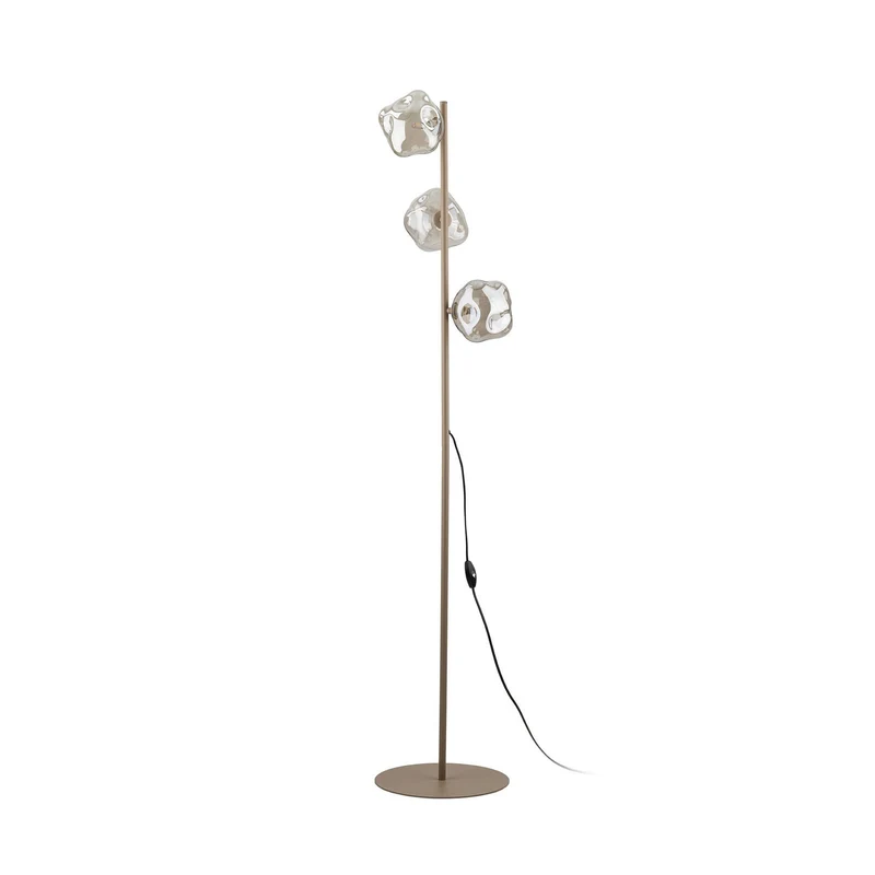 B-Ware Stehlampe Stehleuchte Lava Glas sand cognac G9 Wohnzimmer Beleuchtung942