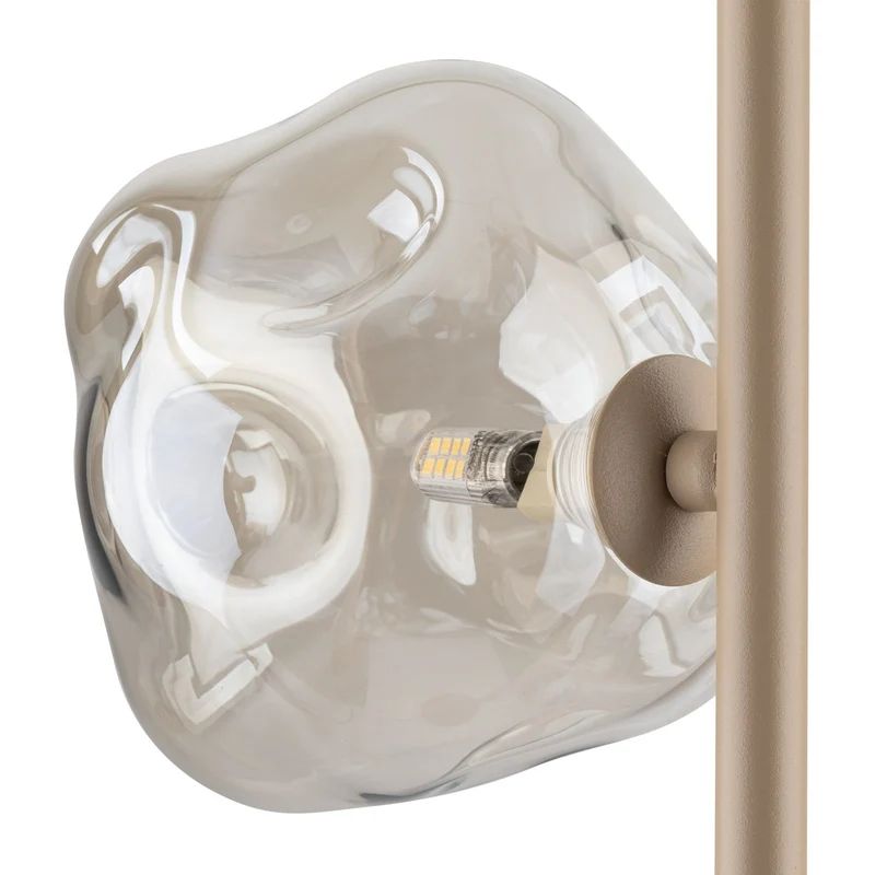 B-Ware Stehlampe Stehleuchte Lava Glas sand cognac G9 Wohnzimmer Beleuchtung942