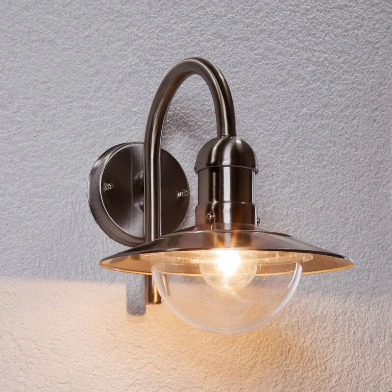 B-Ware Lindby Außenwandleuchte Damion LED Gartenlampe Edelstahl dimmbar IP44 30cm