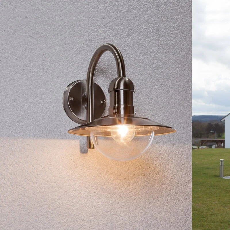 B-Ware Lindby Außenwandleuchte Damion LED Gartenlampe Edelstahl dimmbar IP44 30cm