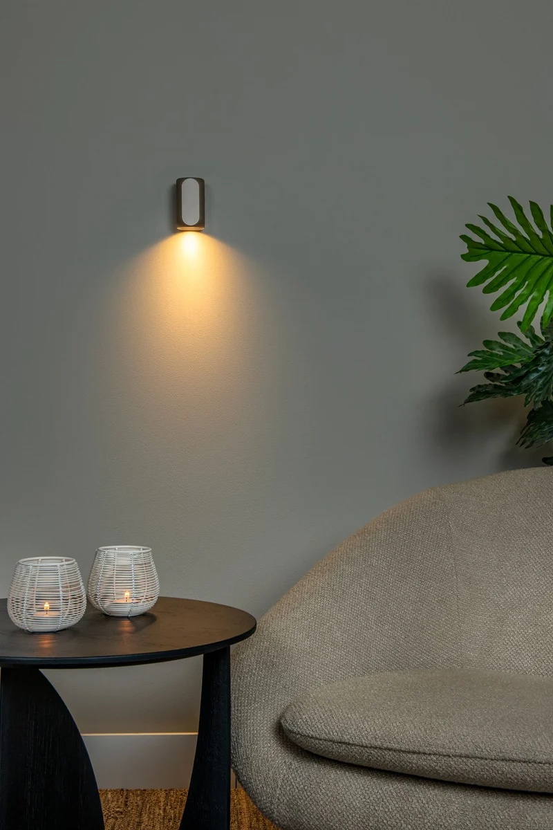 Wandleuchte Braga eckig Kaffee