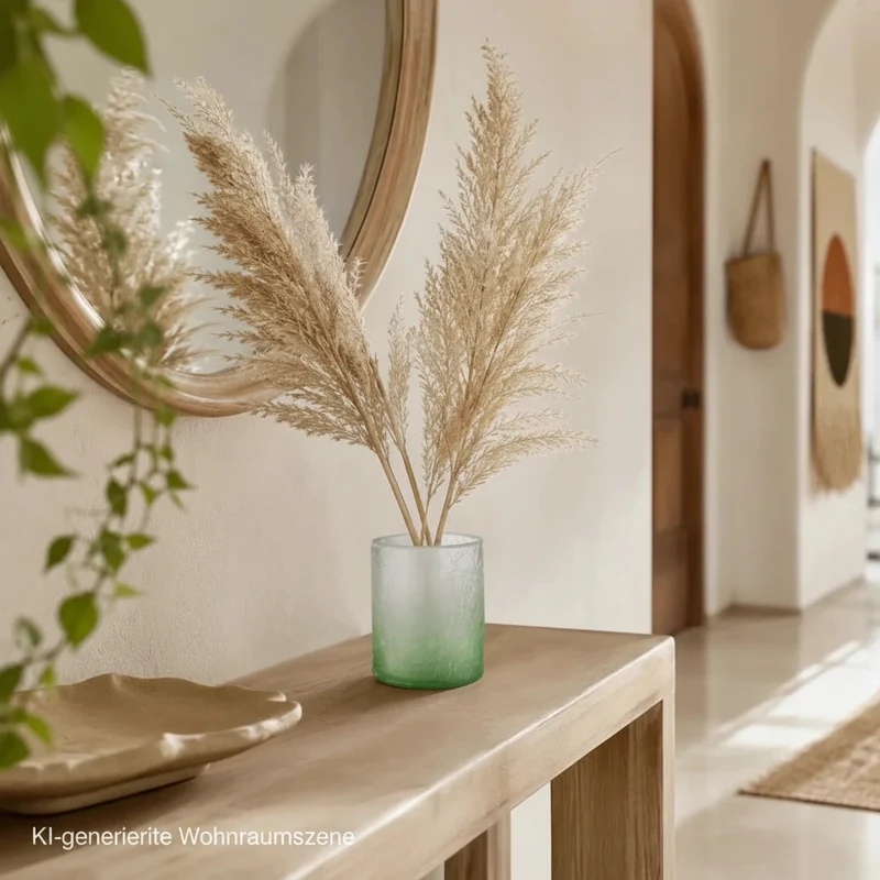 Teelichthalter Crush Glas grün – Windlicht mit Farbverlauf – Sompex