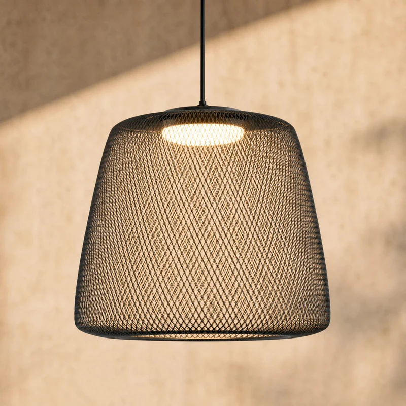 B-Ware Lucande Außenhängelampe Korvyn LED Gartenlampe dimmbar schwarz Ø50cm IP44 3000K